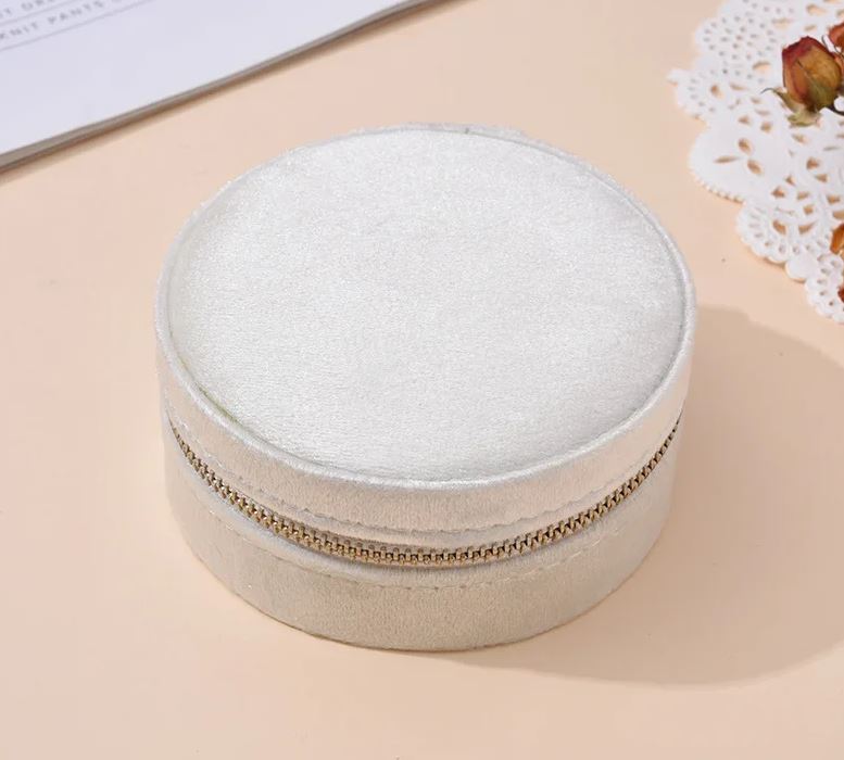 Travel Jewelry Box Velvet Round