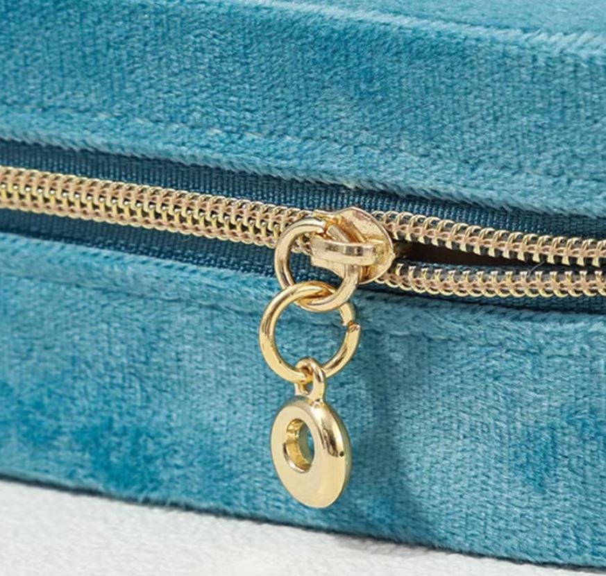 Travel Jewelry Box Velvet Square