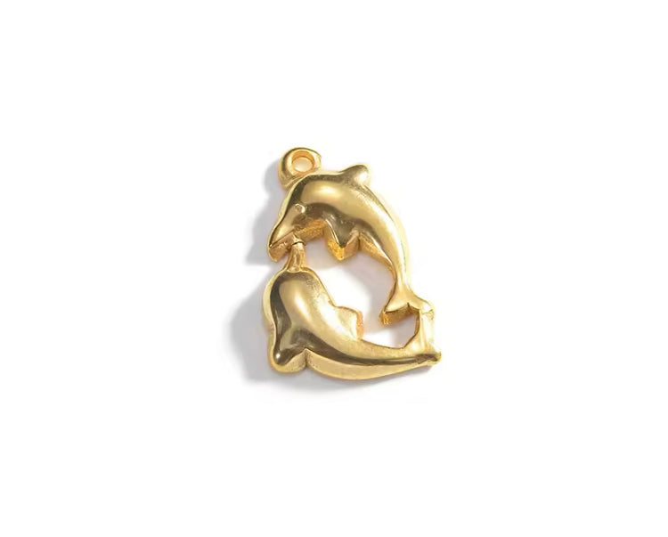 Dolphins Gold Charm