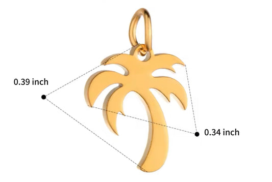 Small Palm Tree Gold Charm