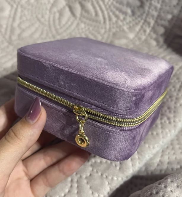 Travel Jewelry Box Velvet Square